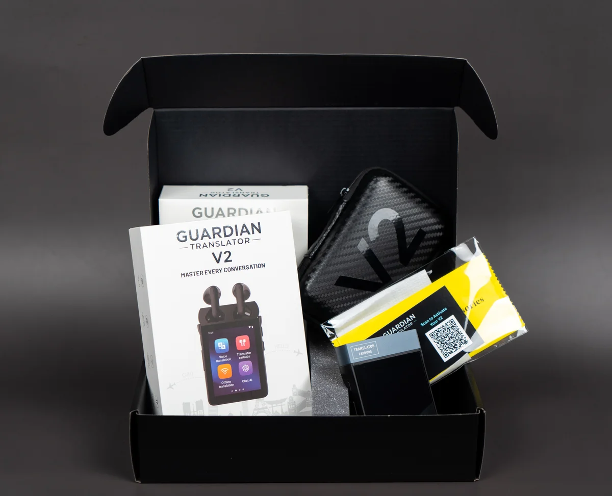 Guardian Translator V2 in-hand close-up