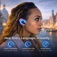 Translator earbud in use: touch translation, clear calls and music streaming